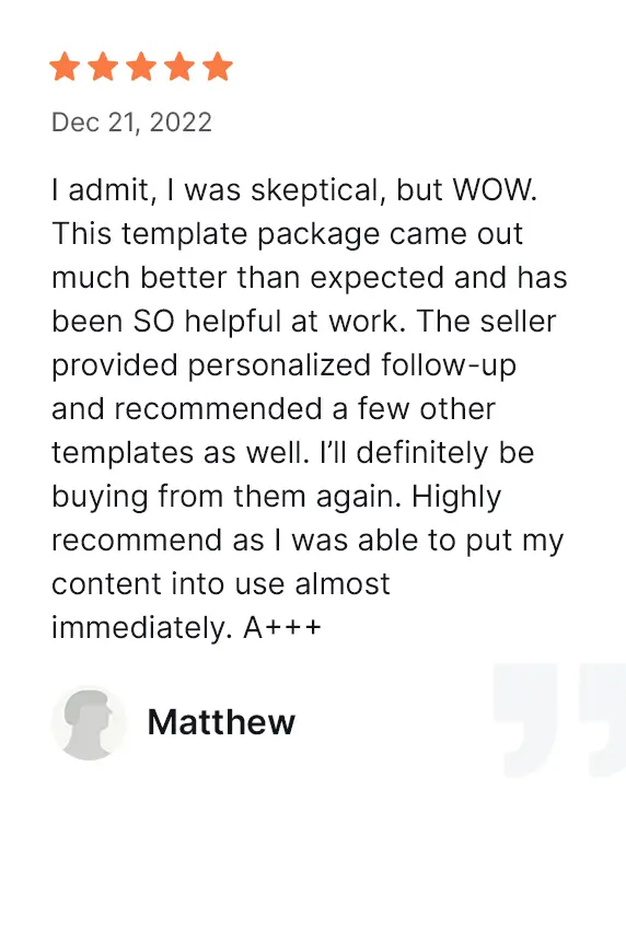 Etsy review
